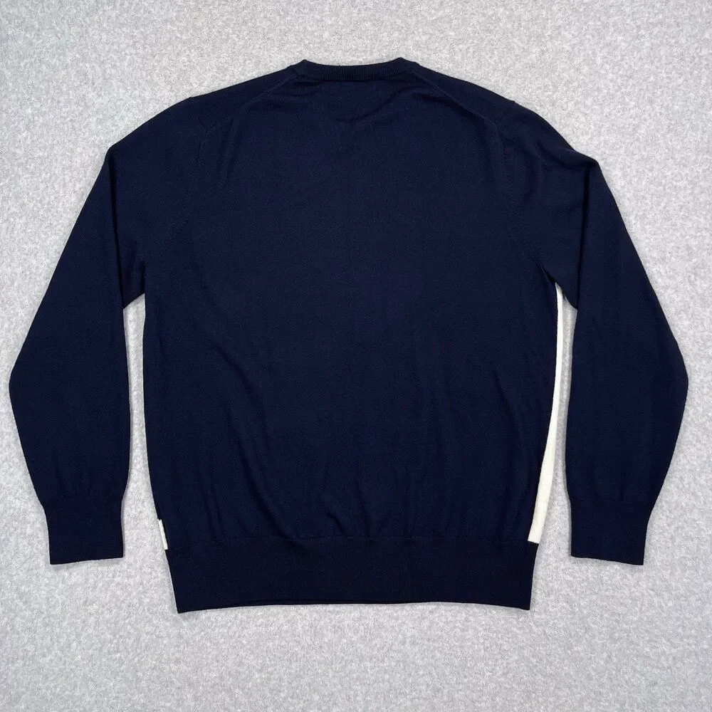 Brooks Brothers Sweater Mens Large Washable Merino Wool Crewneck Skier Ski Knit - Picture 3 of 11